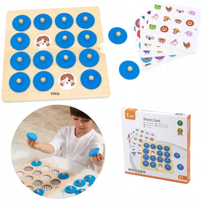 Obrázek produktu pro Viga Memory Guess The Pictures Paměťová hra 10 Montessori karet