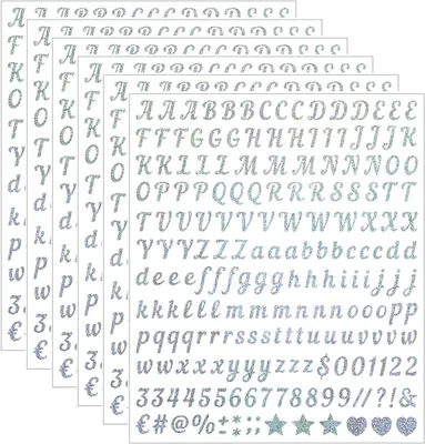 Produktbild von Selbstklebende Vinyl Buchstaben Aufkleber, 6 Stück, Klein, für kreative Projekte