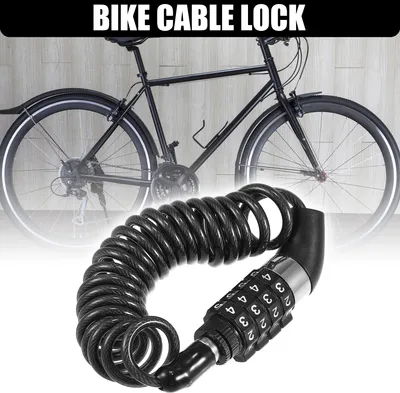Image de Vélo Câble Antivol Portable 4 Chiffres Réinitialisable Combinaison Câble Antivols