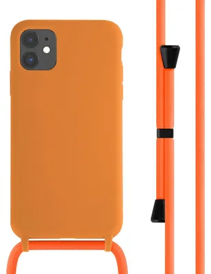 Immagine prodotto di Custodia in silicone imoshion con cinturino per iPhone 11 - Arancione