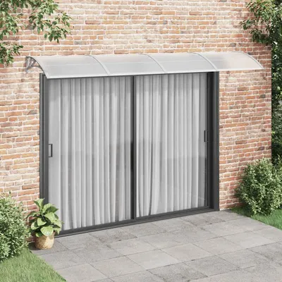 Produktbild von vidaXL Türvordach Grau und Transparent 350x75 cm Polycarbonat