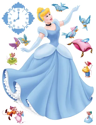 Image de Sticker mural Disney Cendrillon bleu clair - 600191 - 65 x 85 cm