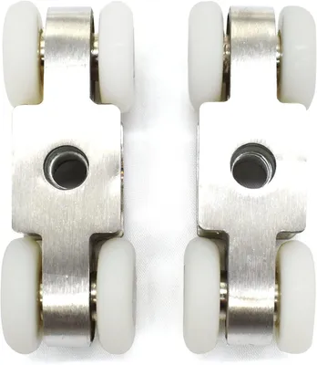 Schiebetür-Laufrollen, 2 Stk., Edelstahl/Nylon, Ø 23 mm