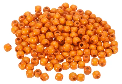 400 Holzkugeln, 11 mm, rund, orange, für DIY-Basteln