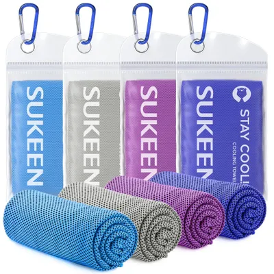 Zdjęcie produktu dla Ręcznik chłodzący 101,6 x 30,5 cm, 4 szt., mikrofibra, do sportu