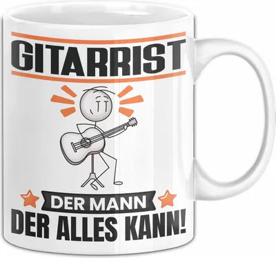 Produktbild von Gitarrist Tasse Geschenk für Gitarrist Der Mann Der Alles Kann Geschenkidee zum Geburtstag (Weiß)
