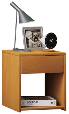 Immagine prodotto di Mobile notturno | Dimensioni comodino ca. H. 40 x W. 35 x D. 35 cm | Cassetto e scomparto aperto | Comodino - Sledo Mini