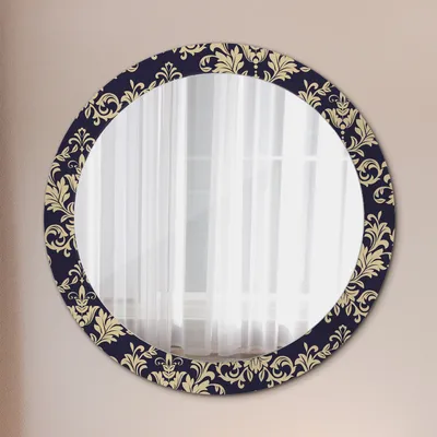 Produktbild von Ø80cm Modern Spiegel - Wandspiegel Wandmontage- Schlafzimmer - Floral Muster