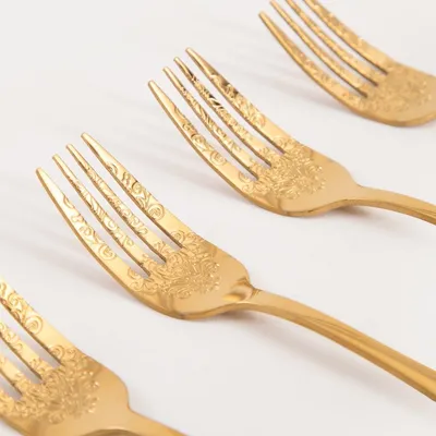 Produktbild von HOMLA REGALIA Gold-Dessertgabel-Set 4er-Set