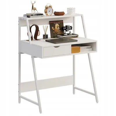 Produktbild von Weißer Computertisch für die Schule, Loft-Tisch, industriell, modern