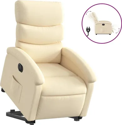 Produktbild von vidaXL Relaxsessel mit Aufstehhilfe Elektrisch Creme Stoff
