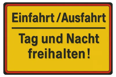 Produktbild von Blechschild AstraDesign 20x30 cm „Einfahrt / Ausfahrt“ – Metallschild Wanddeko, Schild, Geschenkidee