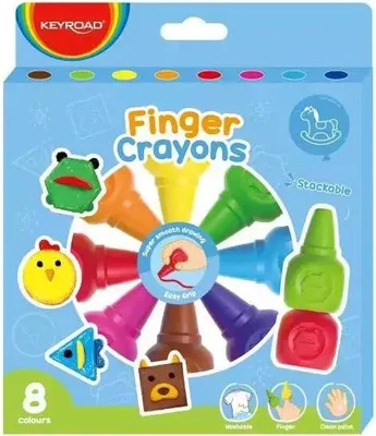 Produktbild von Finger-Wachsmalstifte 8 Farben