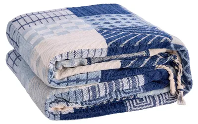 Imagen del producto de Manta de patchwork de chenilla, suave, 220x260 cm, para sofás de 2-3 plazas, ideal para el salón