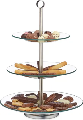 Produktbild von relaxdays Runde Etagere 3-stufig