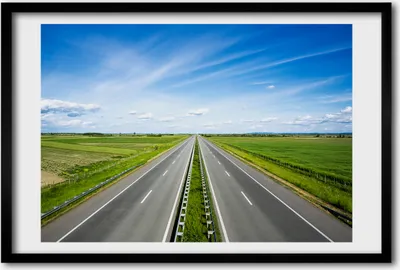 Produktbild von Bild 60x40 MDF-Rahmen, Wandkunst Autobahn