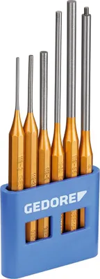 Image de Jeu de chasse-goupilles Gedore, forme longue, 6 pièces dans un support en PVC 116 L