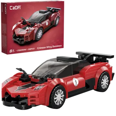 Immagine prodotto di Cada racing - Blocchi da costruzione "Crimson Wing Dominion" - Auto da corsa - 158 pezzi