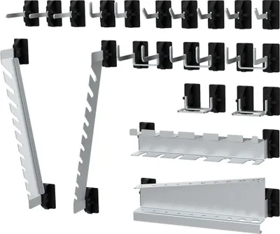 Produktbild von Werkzeughaltersortiment SimplaClip B2xH6mm 10 Haken/3 Doppelhaken/5 Halter Lochplatten