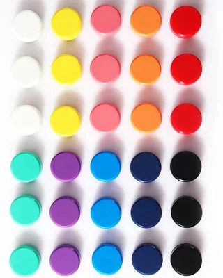 Zdjęcie produktu dla Mały zestaw magnesów do lodówki, 30 sztuk, 10 kolorów, mocne magnesy kuchenne, małe okrągłe magnesy do lodówki, tablicy suchościeralnej i tablicy ogłoszeniowej
