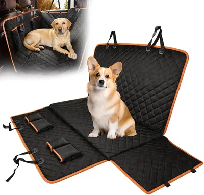 Produktbild von Hundedecke für die Rückbank im Auto, schützende Decke für Hunde, wasserdichte und kratzfeste Decke für die Rückbank, universelle Autodecke für PKWs, LKWs und SUVs, 145x137 cm