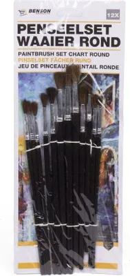Produktbild von Benson Pinsel Set Paintbrush Set Kunst Malen Nylon 12 Stück