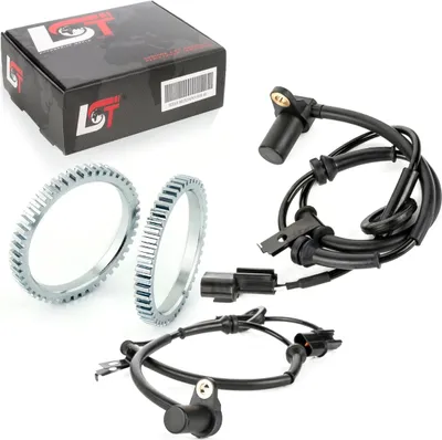 Produktbild von 2x ABS-Sensor und ABS-Ring Set Vorderachse 48 Zähne für HYUNDAI GETZ