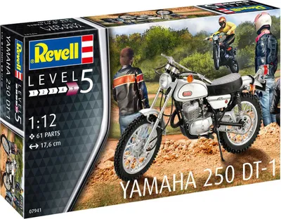 Immagine prodotto di Revell 07941 Yamaha 250 DT-1 modellino kit moto da cross, 61 parti, livello 5, scala 1:12