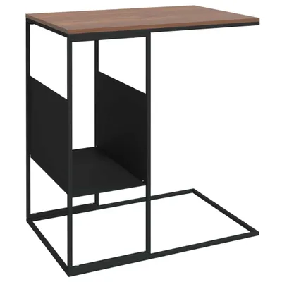 Obrázok produktu pre Bočný stolík čierny 55x36x59,5 cm spracované drevo