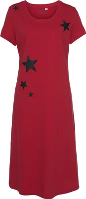 Produktbild von Vivance Dreams Nachthemd rot-schwarz Größe 44/46
