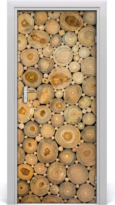 Produktbild von Tulup Türaufkleber 85x205 cm Dekorative Aufkleber Selbstklebend Wasserdichte Tapete Abnehmbar Schlafzimmer Wohnzimmer Wohnkultur - Selbstklebend für Holzstämme
