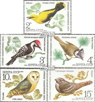 Produktbild von Briefmarken Sowjetunion 1979 Mi 4883-4887 (kompl.Ausg.) postfrisch Vögel als Waldbeschützer
