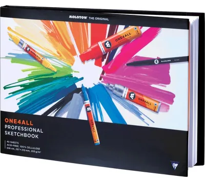 Produktbild von Molotow Zeichenbuch ONE4ALL Professional Sketchpad, DIN A4, landscape