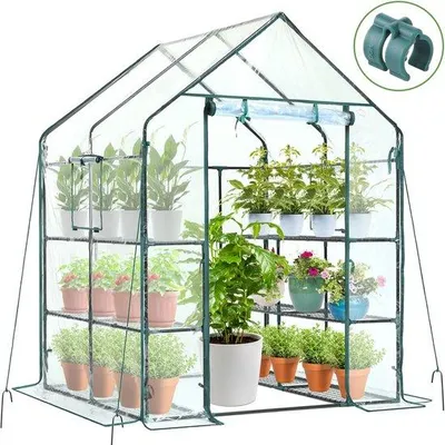 Produktbild von Famanu Gewächshaus mit Rollladen und Belüftung - 143 x 143 x 195 cm