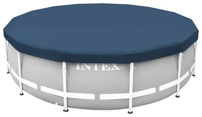 Produktbild von Intex Deluxe Pool Abdeckplane Rund Frame Ø 457 cm Blau PE-Folie
