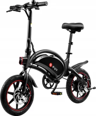 Produktbild von DYU D3F 14" skládací kolo E-Bike 250W Mountainbike 36V 10AH CityBike 25km/h Elektrické kolo Hliníkové přenosné maximální zatížení 120kg-černá
