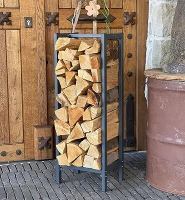 Produktbild von Famanu Feuerholzregal Metall für Innen und Außen - Anthrazit