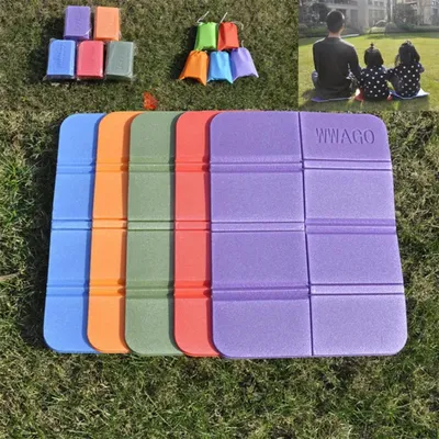 Produktbild von Lila Strand-Campingmatte, feuchtigkeitsabweisend, faltbar, tragbar, Picknickmatte, Kissen, Campingartikel XPE