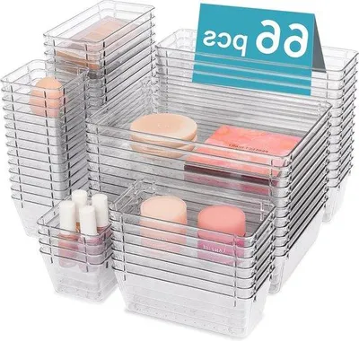 Image de Lot de rangements en plastique pour tringles coulissantes - Idéal pour organiser la maison et le bureau