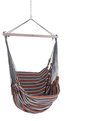 Produktbild von Chico Hängesessel Baumwolle grau-orange Hängestuhl