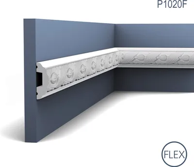 Produktbild von Stuck Wandleiste Orac Decor P1020F LUXXUS flexible Friesleiste Stuckleiste Einrichtungs Profil Zierleiste mit Relief 2 Meter