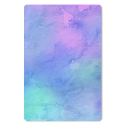 Produktbild von MuchoWow® Mauspad Mousepad Aquarell - Lila - Rosa - Grün 40x60 cm - Mousepads - Maus Mat - Pad - Mausunterlage - Schreibtisch Accesoire