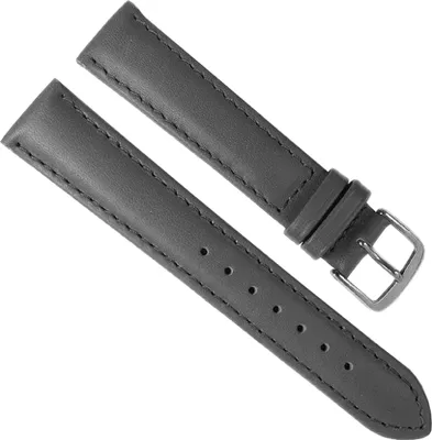 Produktbild von Eulit Taurus Ersatzband Uhrenarmband Leder grau 20mm 17704S