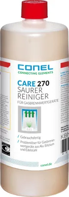 Produktbild von CONEL CARE 270 Saurer Reiniger f.Gasbrennwert- geräte 1L Fl.gebrauchsfertig salzsäuref.