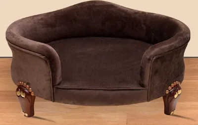Produktbild von Casa Padrino Barock Hundebett Royal Braun / Braun / Gold - Barock Hundemöbel - Barock Tiermöbel - Tiermöbel im Barockstil