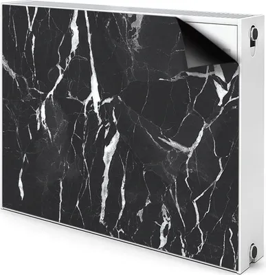 Produktbild von Magnet Heizkörper Heizkörper-Abdeckung Heizkörperabdeckung 100x60 cm - Schwarz, marmor