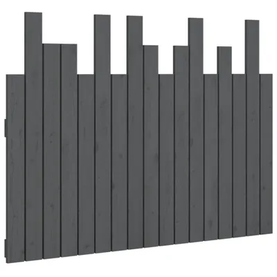 Produktbild von vidaXL Wand-Kopfteil Grau 108x3x80 cm Massivholz Kiefer