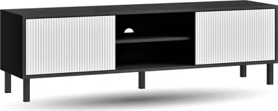 Produktbild von Planetmöbel Liora TV-Schrank 150 cm Anthrazit Weiß Fernsehschrank für Wohnzimmer