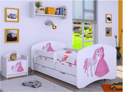 Obrázok produktu pre Detská posteľ BDW s matracom a podstavcom pod posteľ, 140x70