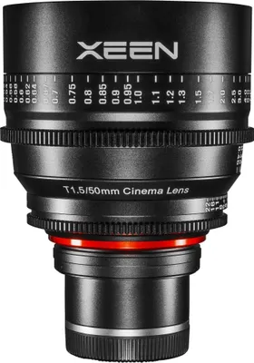 Produktbild von Samyang XEEN Cinema 50mm T1,5 Sony E Vollformat Objektiv MF Cine Video Lens für hohe Auflösungen mit Follow Focus Zahnkränze (1021616)